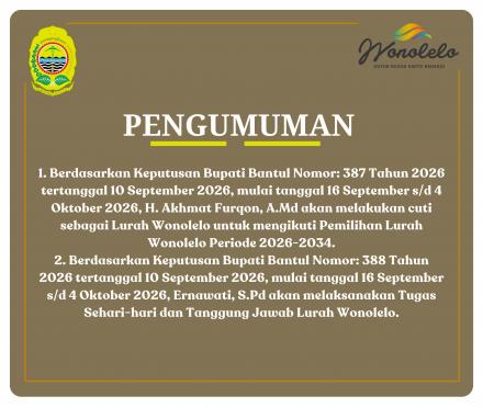 Pengumuman Cuti Lurah